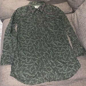 Gently loved Ryan Michael Embroidered Shirt